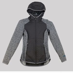 The North Face Heather Oaks Hooded Quilted Active Jacket - Gray/Charcoal SZ.L